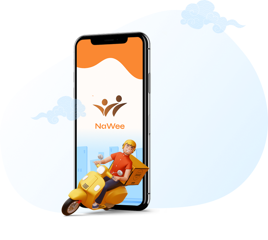 Parcel tracking app on phone